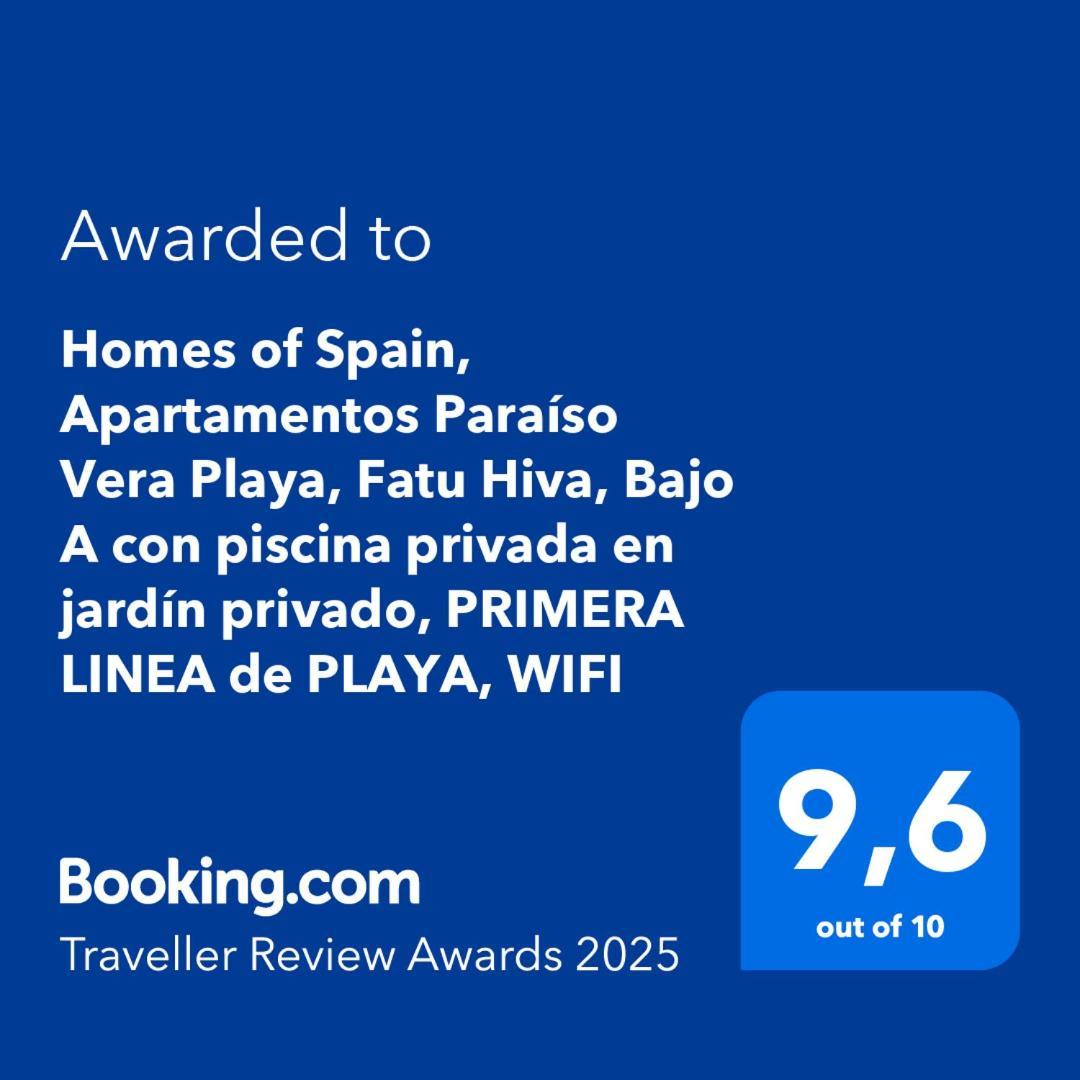 Homes of Spain, Apartamentos Paraíso Vera Playa, Ático Q, Suite Fatu Hiva con piscina privada en solárium, vistas mar en PRIMERA LINEA de PLAYA, WIFI Exterior foto